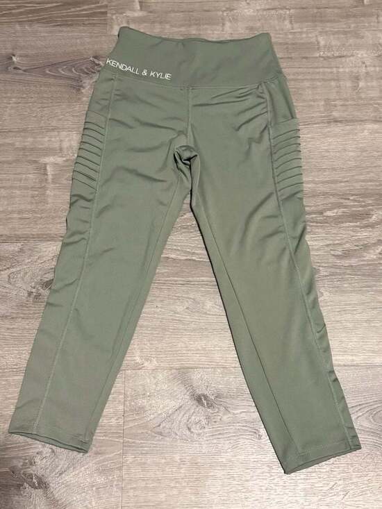 Kendall & Kylie Pants - Kendall & Kylie Olive Green Moto Leggings with Pockets, Size S